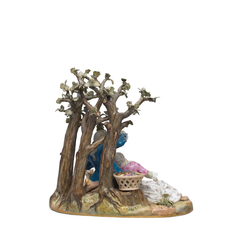 A Meissen group of pastoral lovers, second half 19th century - 2