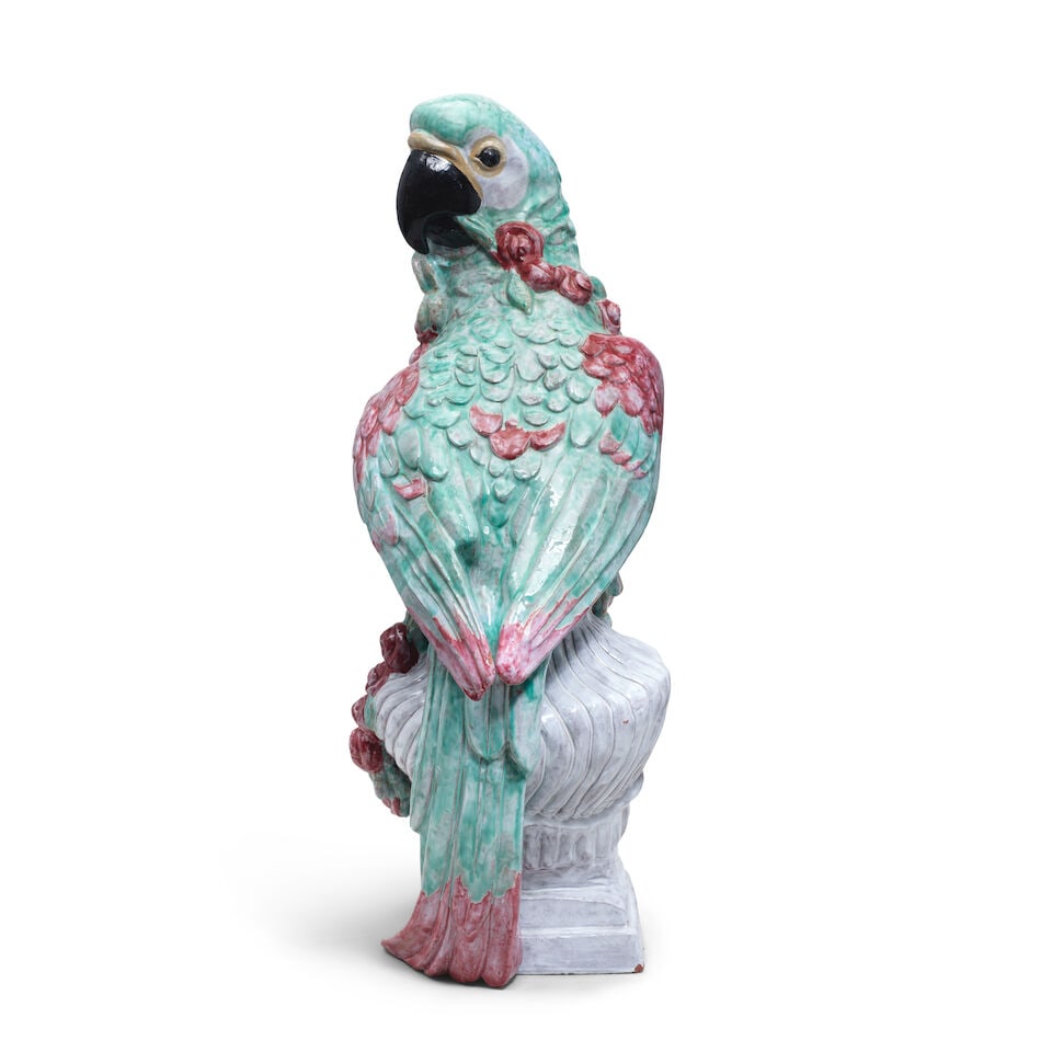 Two monumental Nymphenburg majolica macaws modelled by Josef Wackerle, 20th century - 4