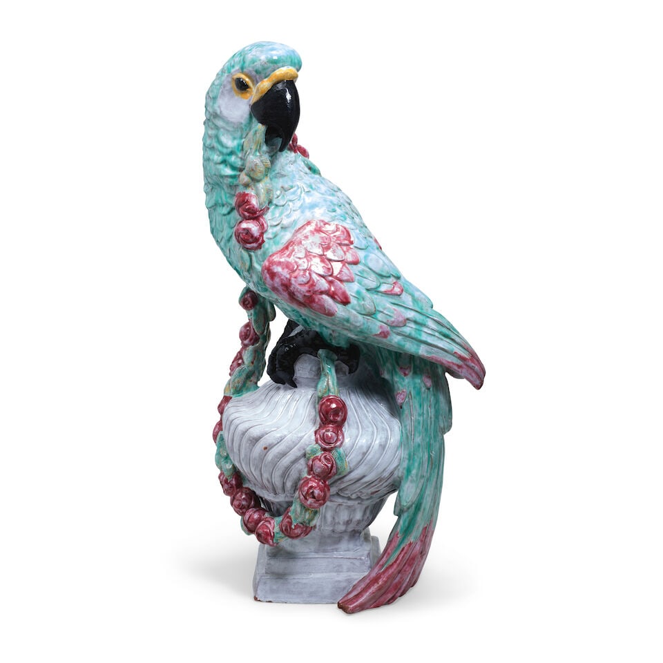 Two monumental Nymphenburg majolica macaws modelled by Josef Wackerle, 20th century - 5