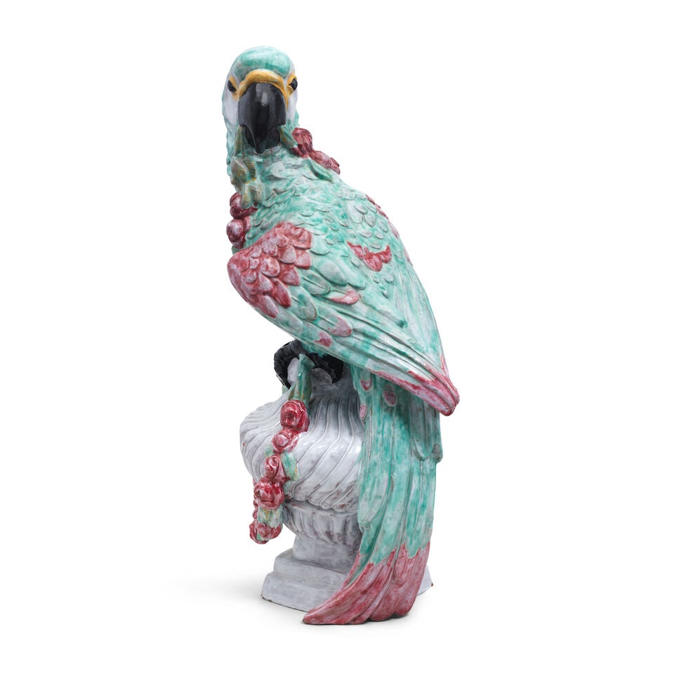 Two monumental Nymphenburg majolica macaws modelled by Josef Wackerle, 20th century - 7
