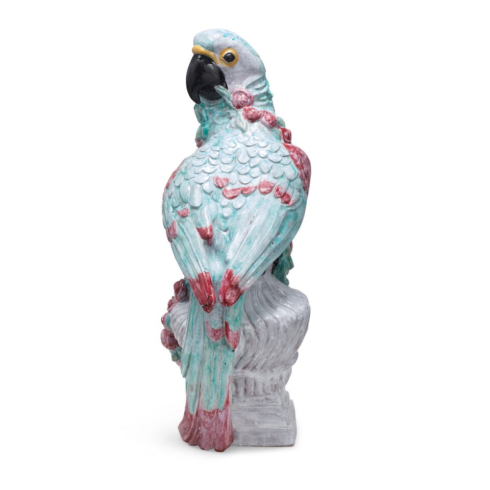 Two monumental Nymphenburg majolica macaws modelled by Josef Wackerle, 20th century - 8