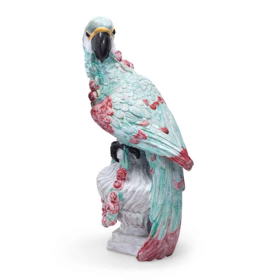 Two monumental Nymphenburg majolica macaws modelled by Josef Wackerle, 20th century - 9