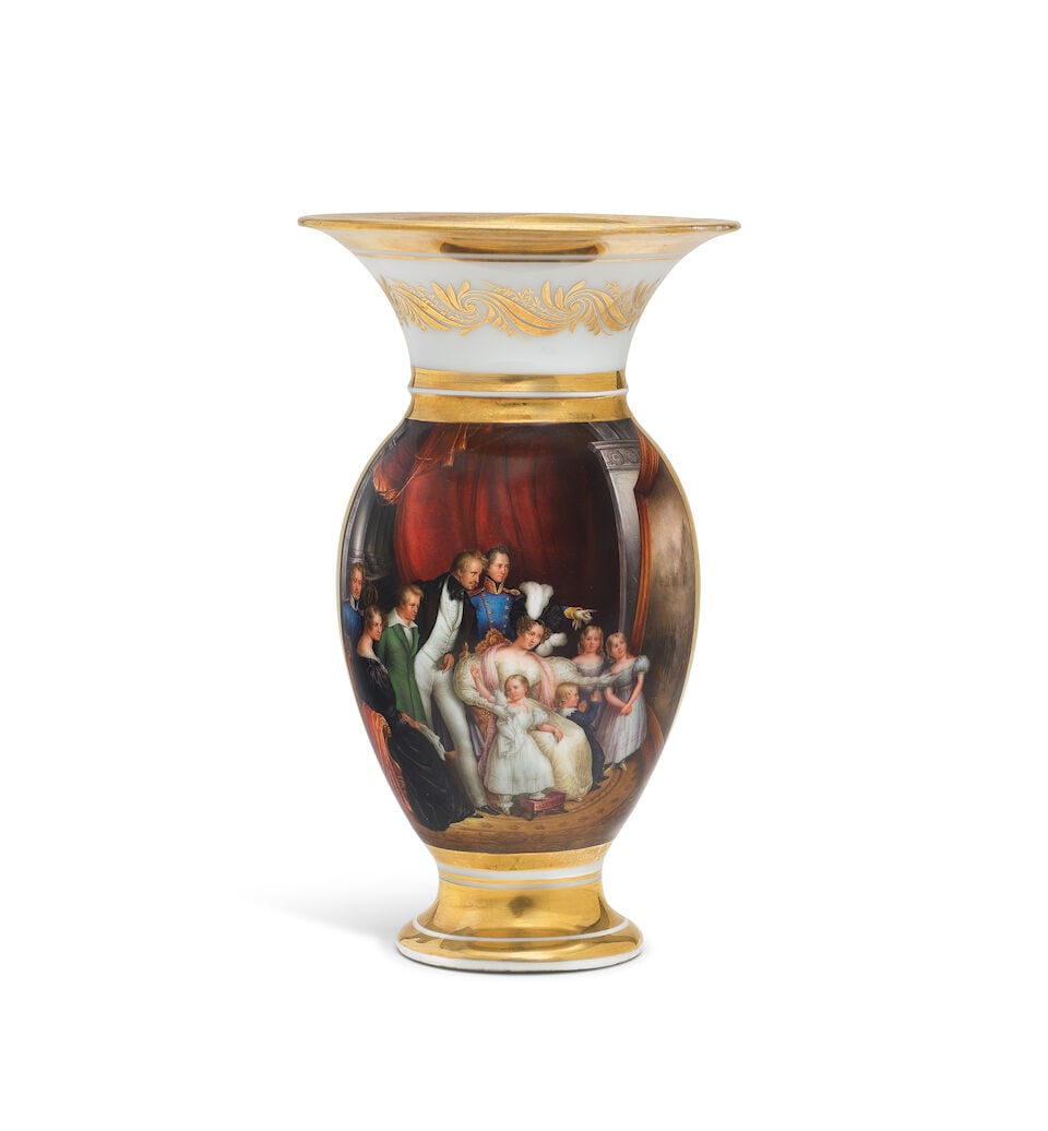 A German or Austrian ovoid vase, circa 1830 (1 of 2)