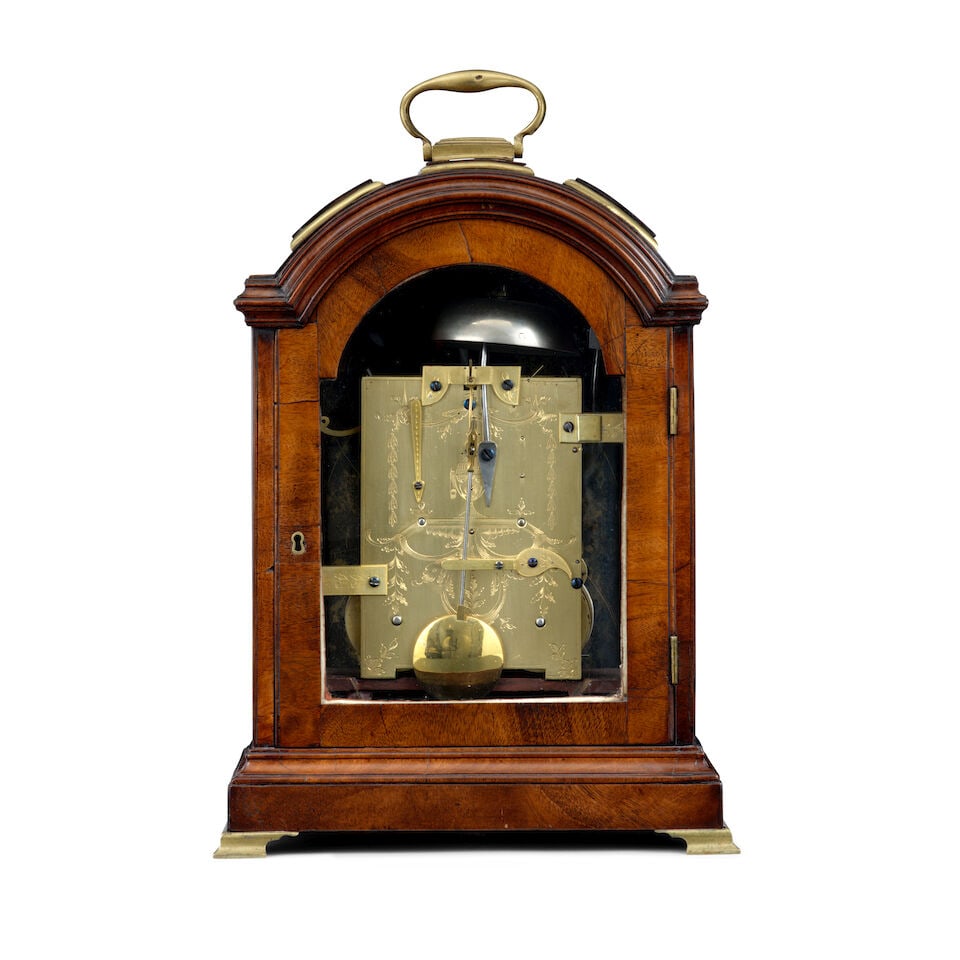A late 18th century mahogany three pad striking table clock William Nicoll, London - 3