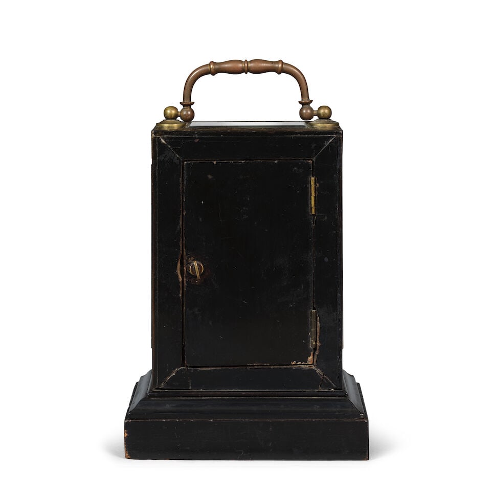 A mid 19th century French Boulle decorated striking carriage clock with Jules style lever platfo... - 2