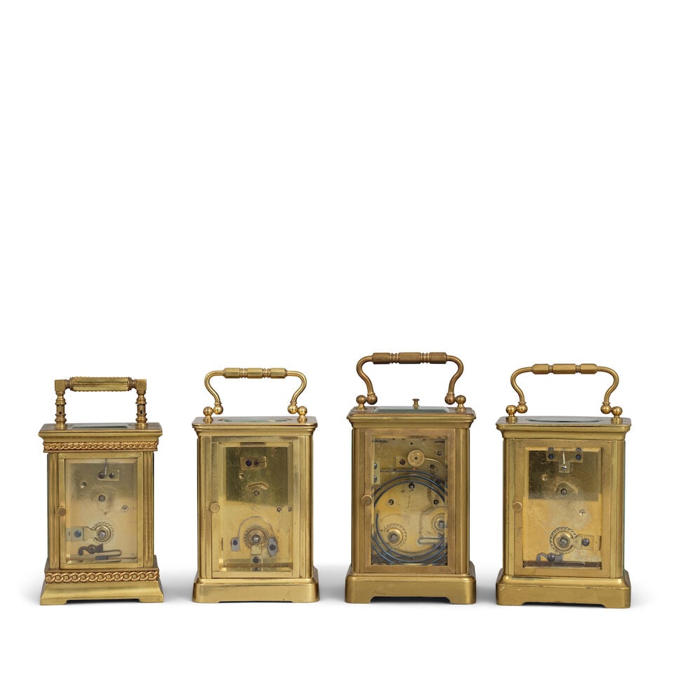 A collection of Four French timepiece carriage clocks - 2