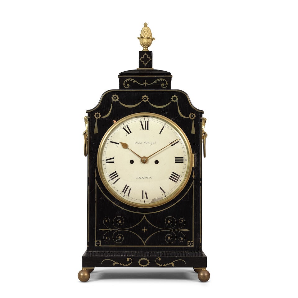 A early 19th century ebonised regency striking table clock John Perigal, London - 3