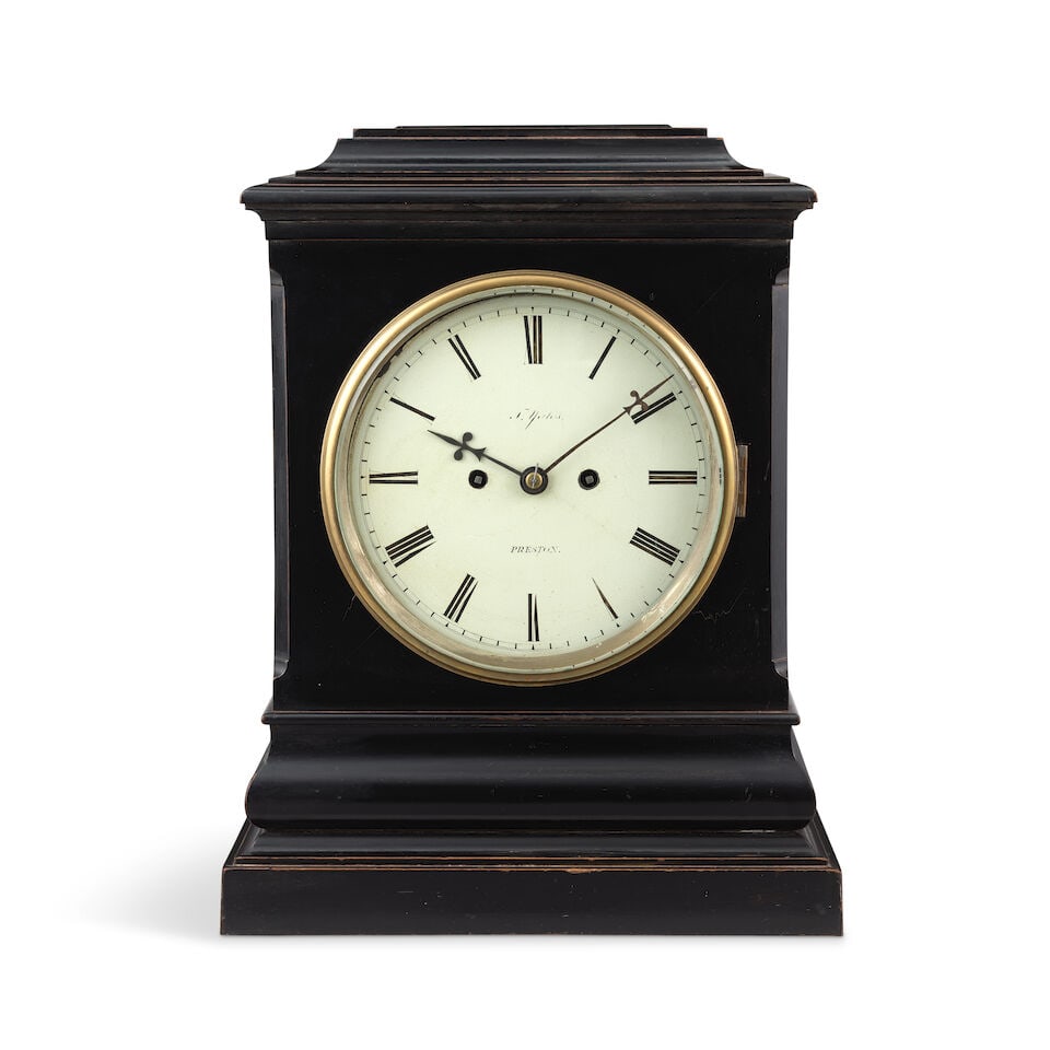 A mid 19th century ebonised striking table clock Thomas Yates, Preston - 3