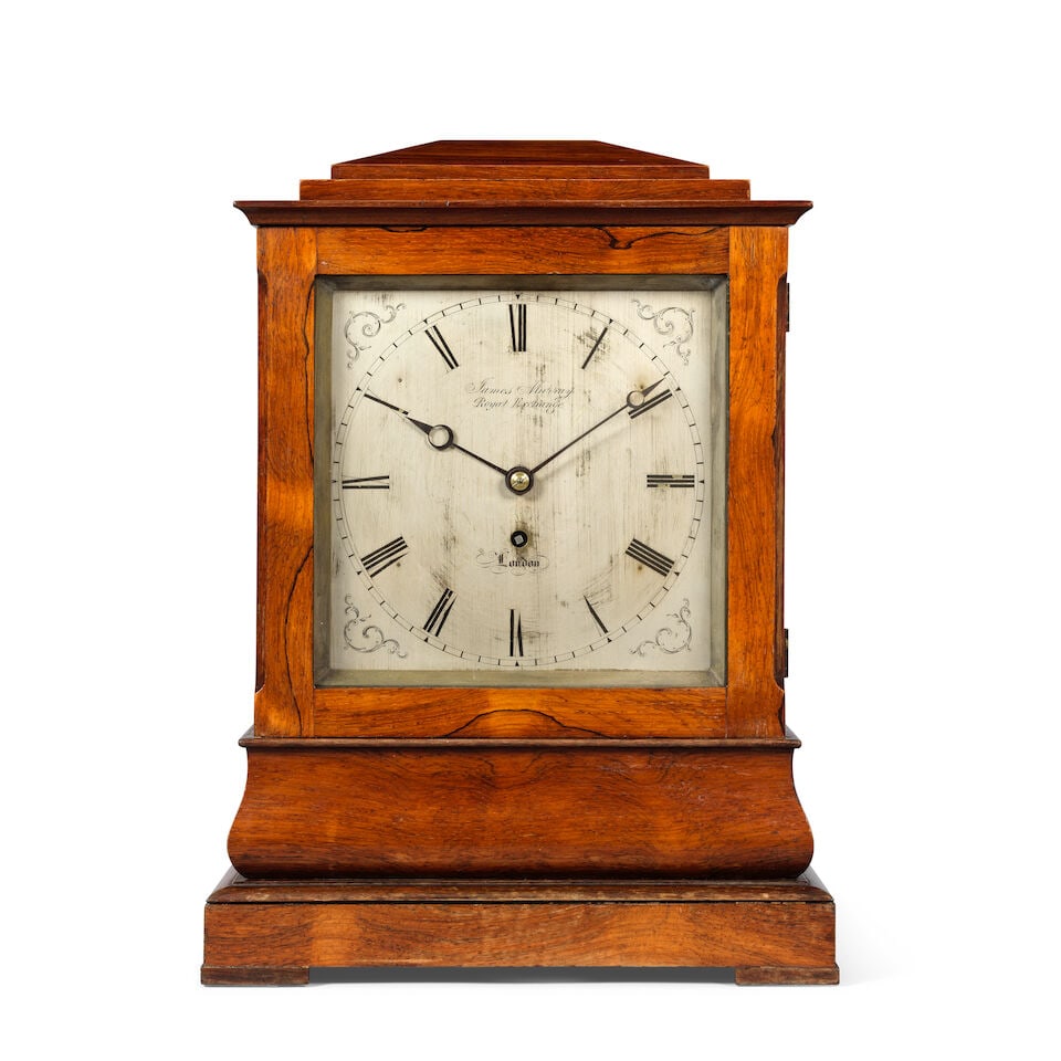 A late 19th century giant mahogany single train library timepiece clock James Murray, Royal Exch... - 3