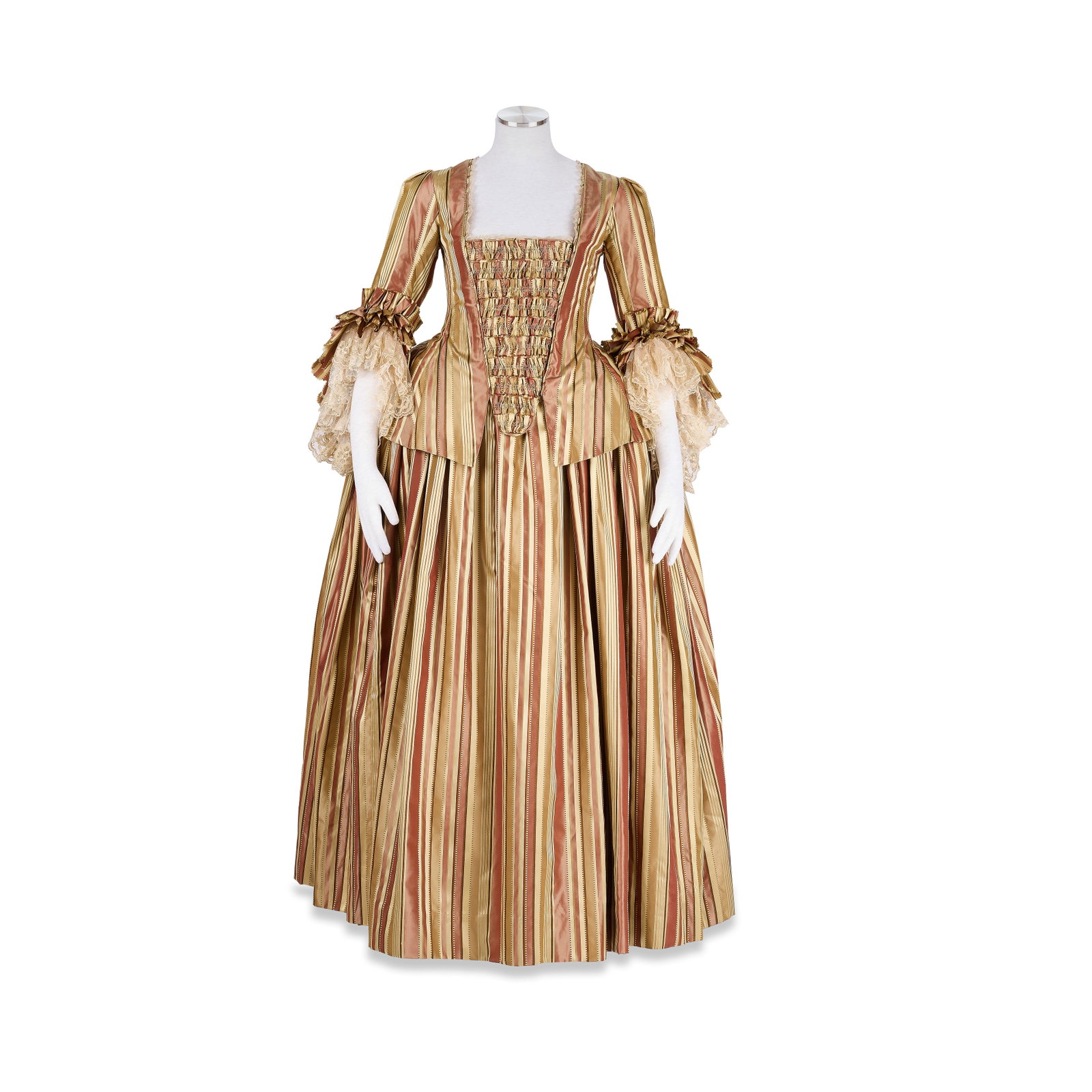 Louise De Rohan's pinstripe dress and sage green robe Season 2, Various Episodes 4 (1 of 1)