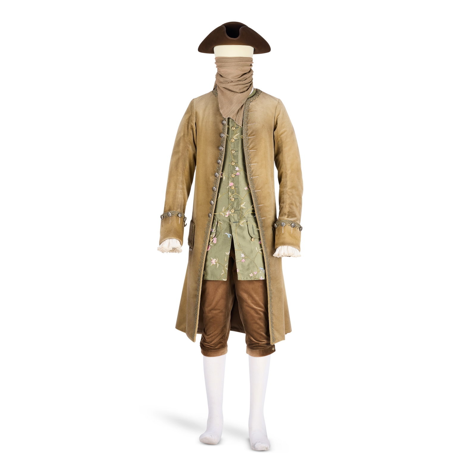Murtagh's ambush costume Season 2, Episode 6, 'Best Laid Schemes' 8: Murtagh's ambush costume Season 2, Episode 6, 'Best Laid Schemes' Comprising: a white cotton shirt, with cotton lace trim on the cuffs; a pair of white cotton socks; light chocolate velvet breeches; i