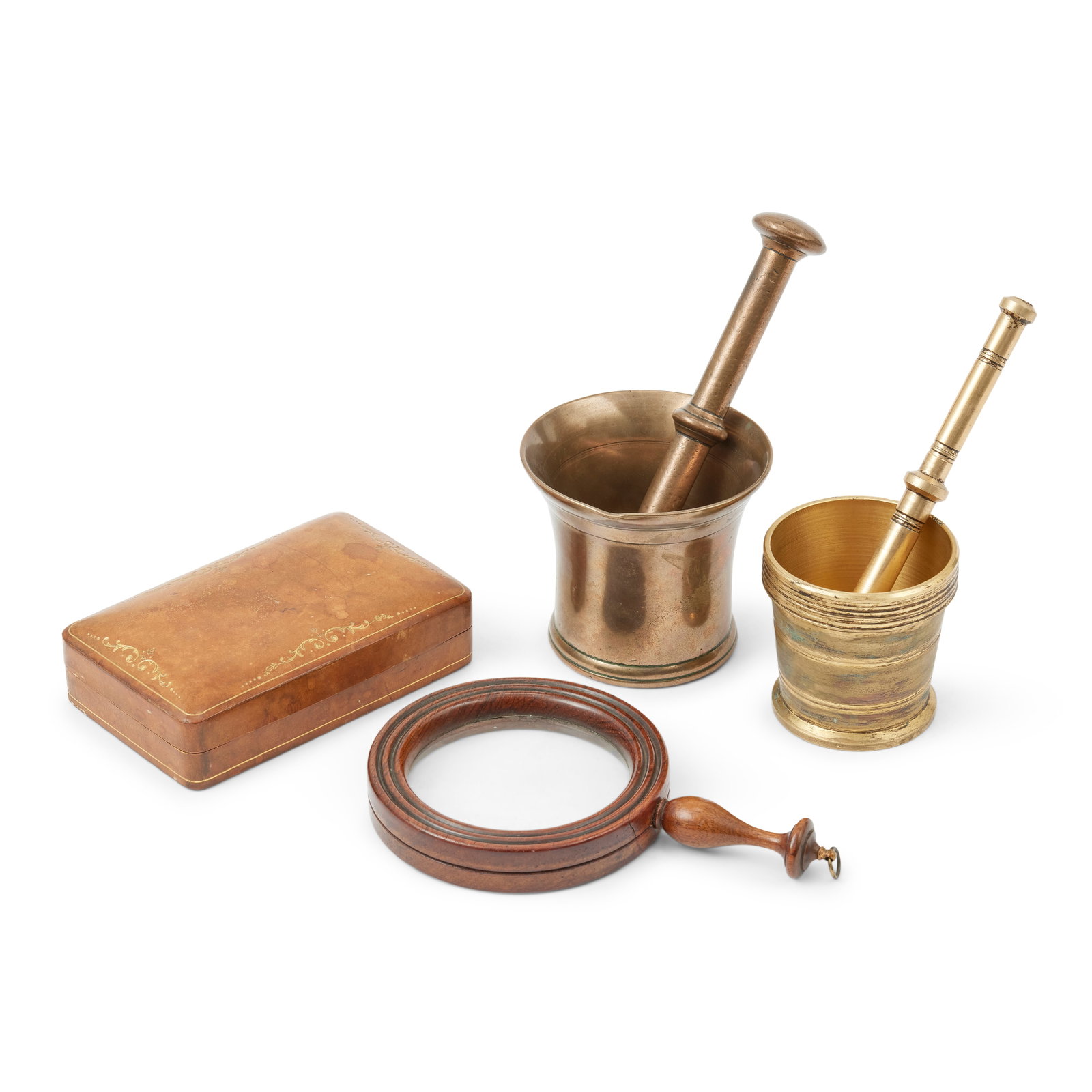 Two brass pestles and mortars, used by Claire (6) (1 of 1)