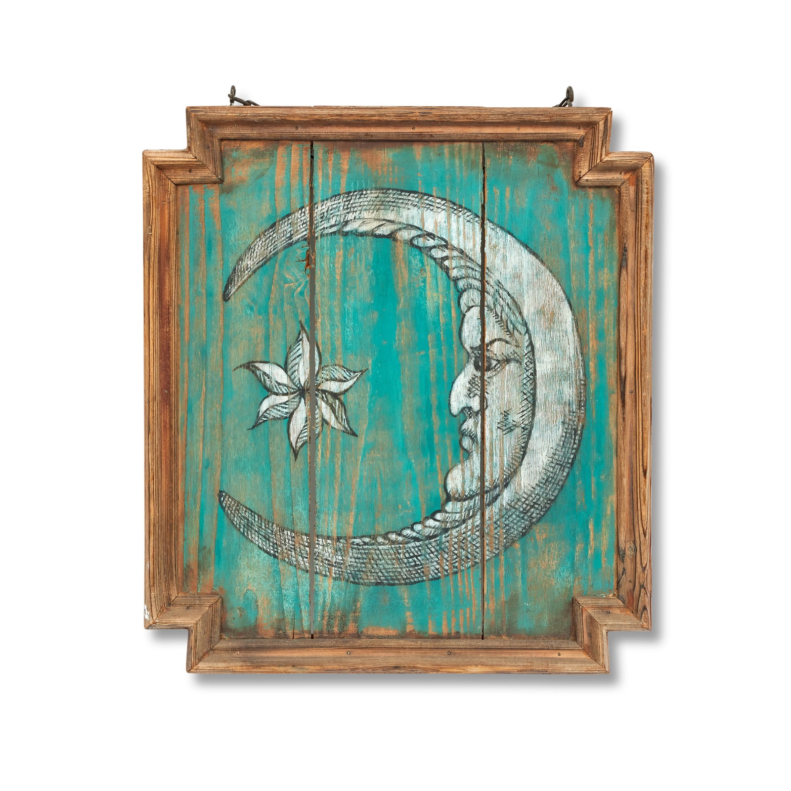 A painted pine 'Man in the Moon' sign for McGilvrey's Boarding House First seen Season 2, Episod... (1 of 1)