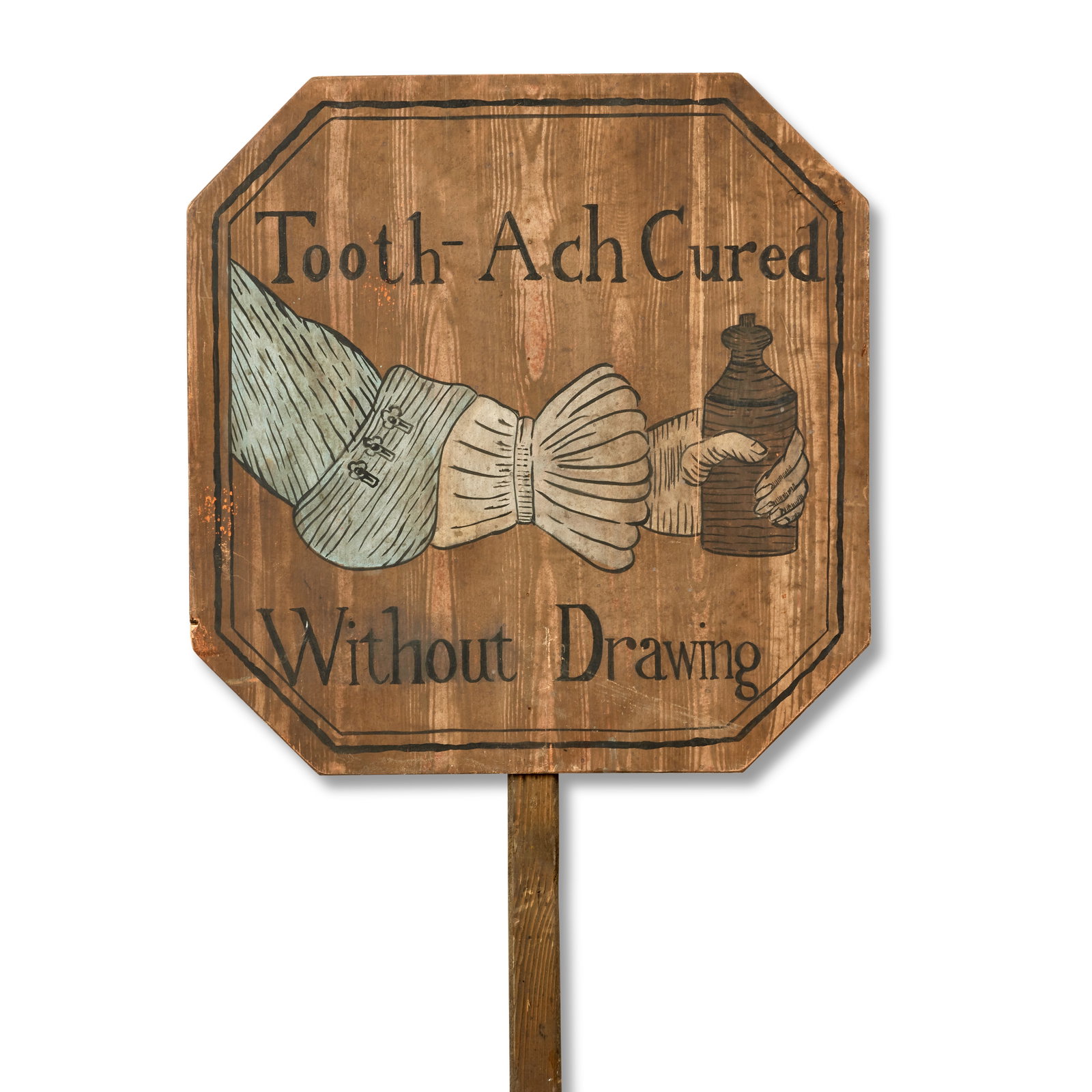 A painted plywood and pine placard sign Season 3, Episode 6, 'A. Malcolm', for the Edinburgh Str... (1 of 1)