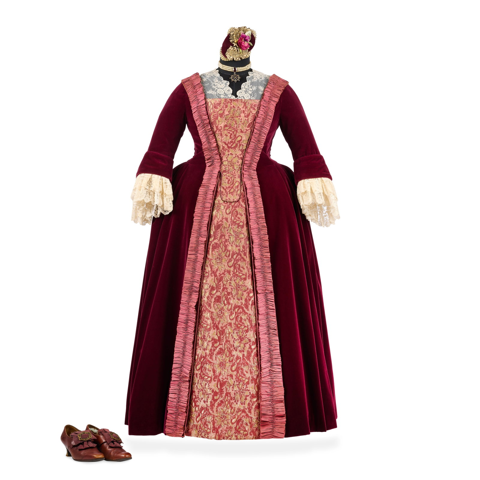 Ruby velvet court dress, worn by Jocasta Season 5, Episode 6, 'Better To Marry Than Burn' 8 (1 of 1)
