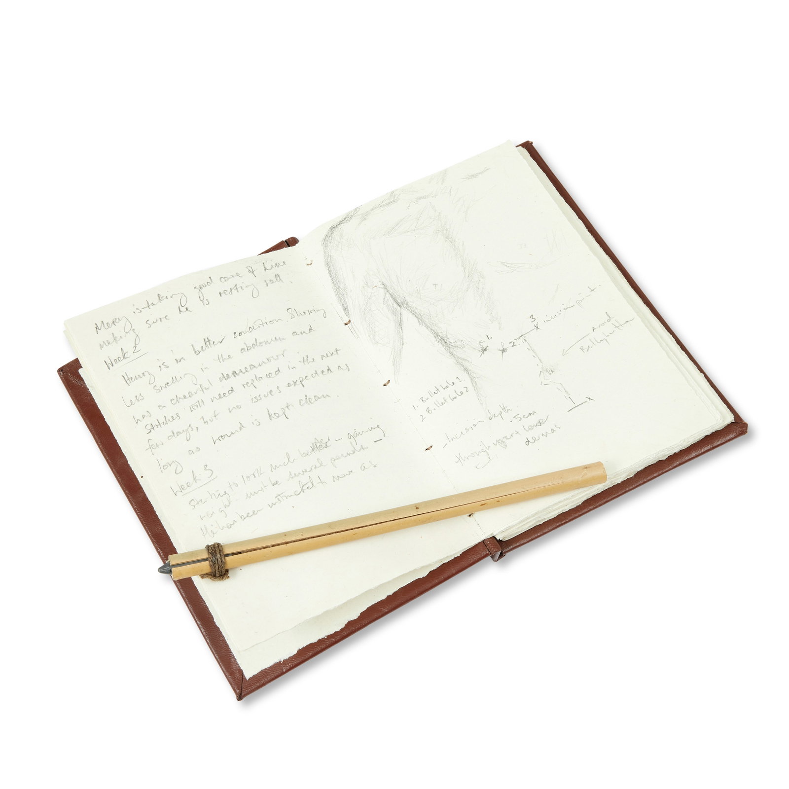 Claire's surgical diary and pencil Season 7, Episode 12, 'Carnal Knowledge' (2) (1 of 1)