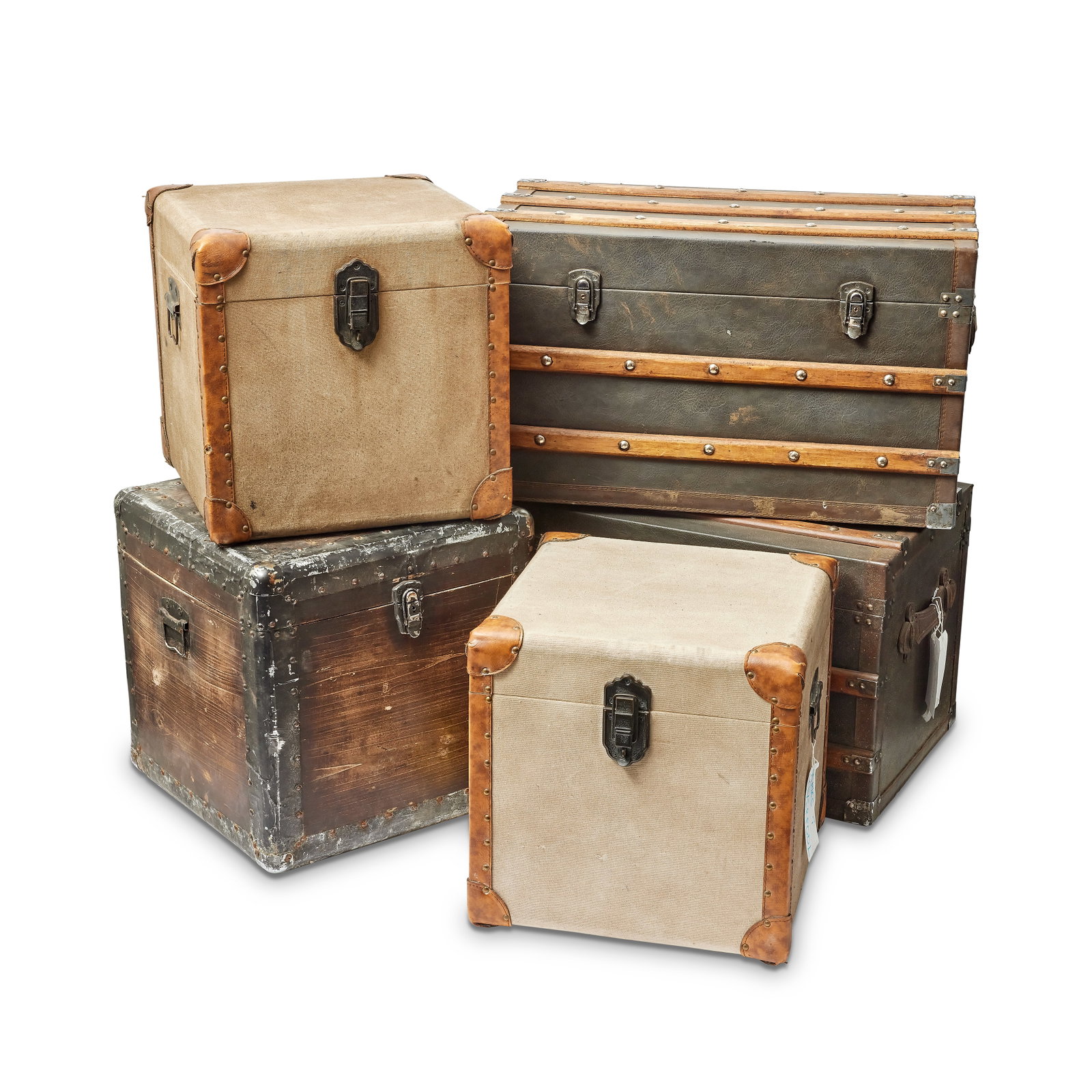 A group of five prop storage trunks, belonging to Claire Season 7, Episode 11, 'A Hundredweight ... (1 of 1)