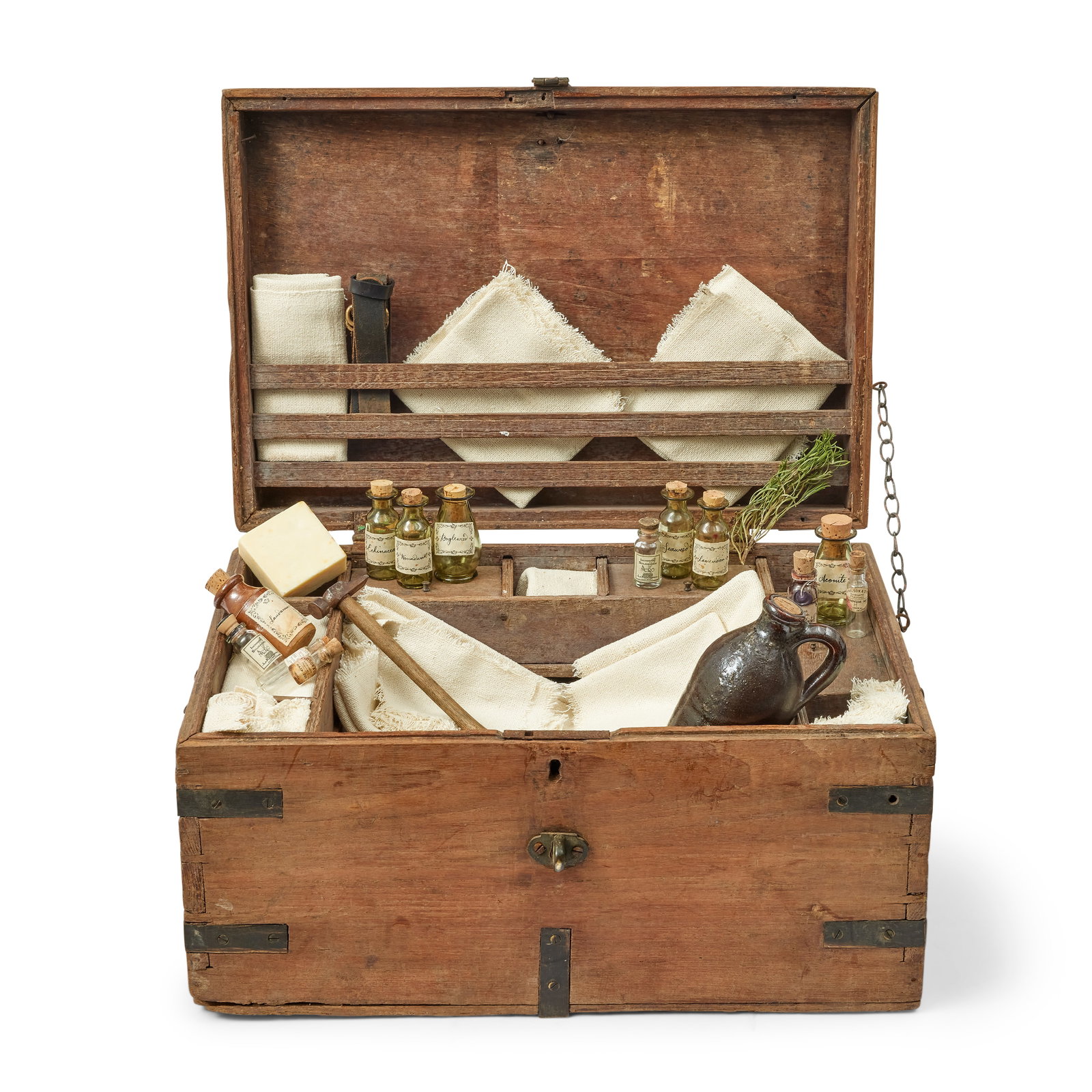 Teak medical chest with surgical supplies used by Claire Season 8 (Qty) (1 of 1)