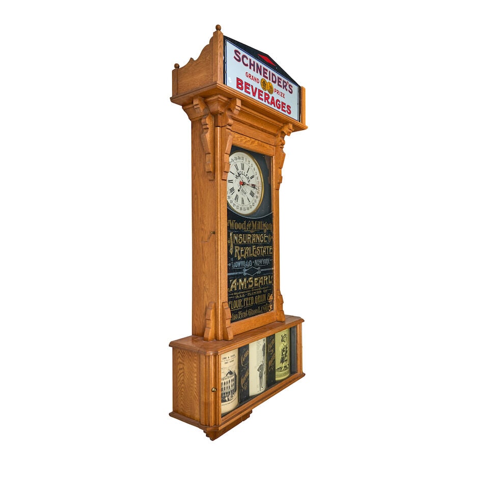 Large Sidney Advertising Clock labeled Sidney Advertising Clock Co., Chicago, Illinois, and Ith... - 2