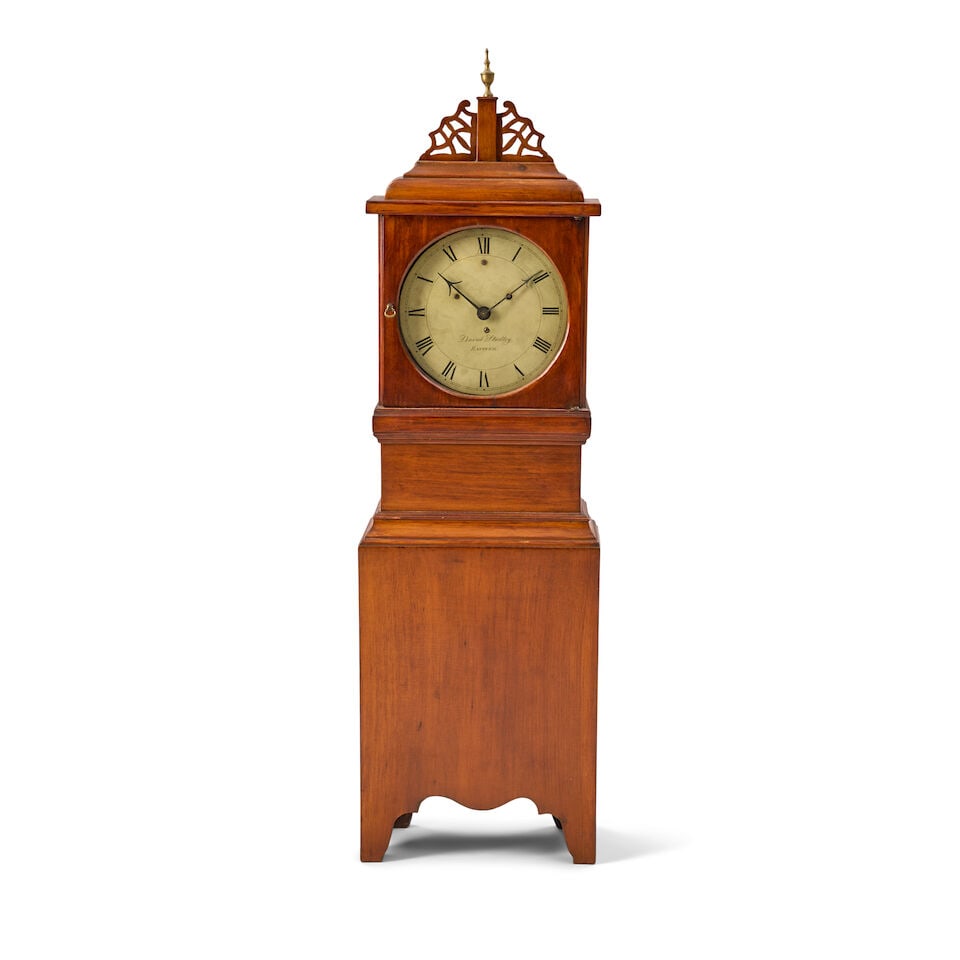 Rare David Studley Pine Shelf Clock signed David Studley (1783-1873) Hanover, Massachusetts, c.... (1 of 5)