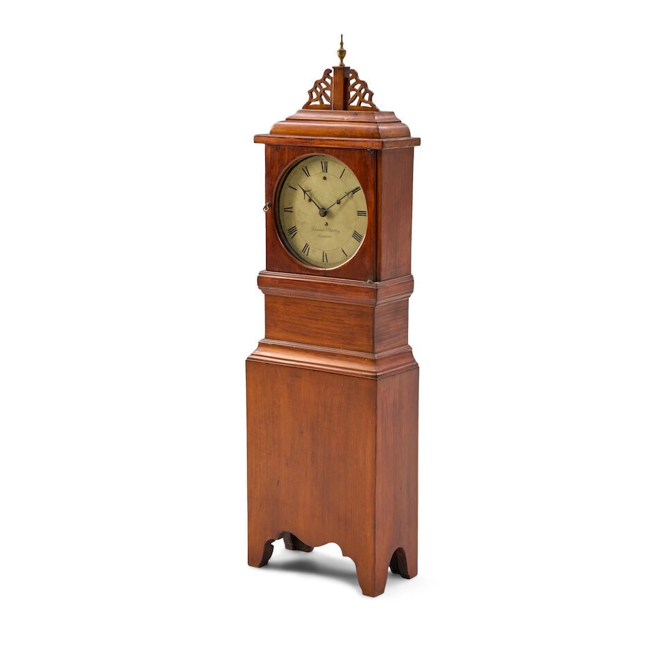 Rare David Studley Pine Shelf Clock signed David Studley (1783 -1873), Hanover, Massachusetts, c... - 5