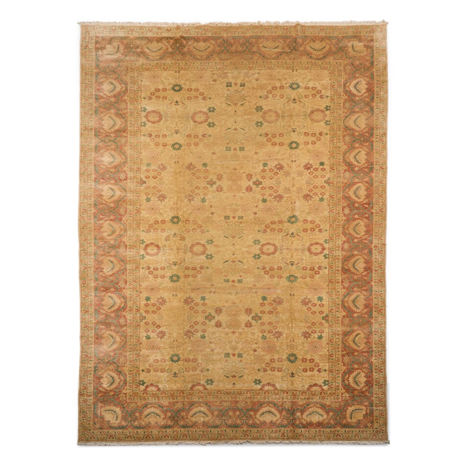 Egyptian Carpet Egypt 13 ft. 10 in. x 22 ft. 10 in.: Egyptian Carpet Egypt c. 20th century, a high-quality modern carpet in good condition. 13 ft. 10 in. x 22 ft. 10 in. For further information on this lot please visit Bonhams.com For further