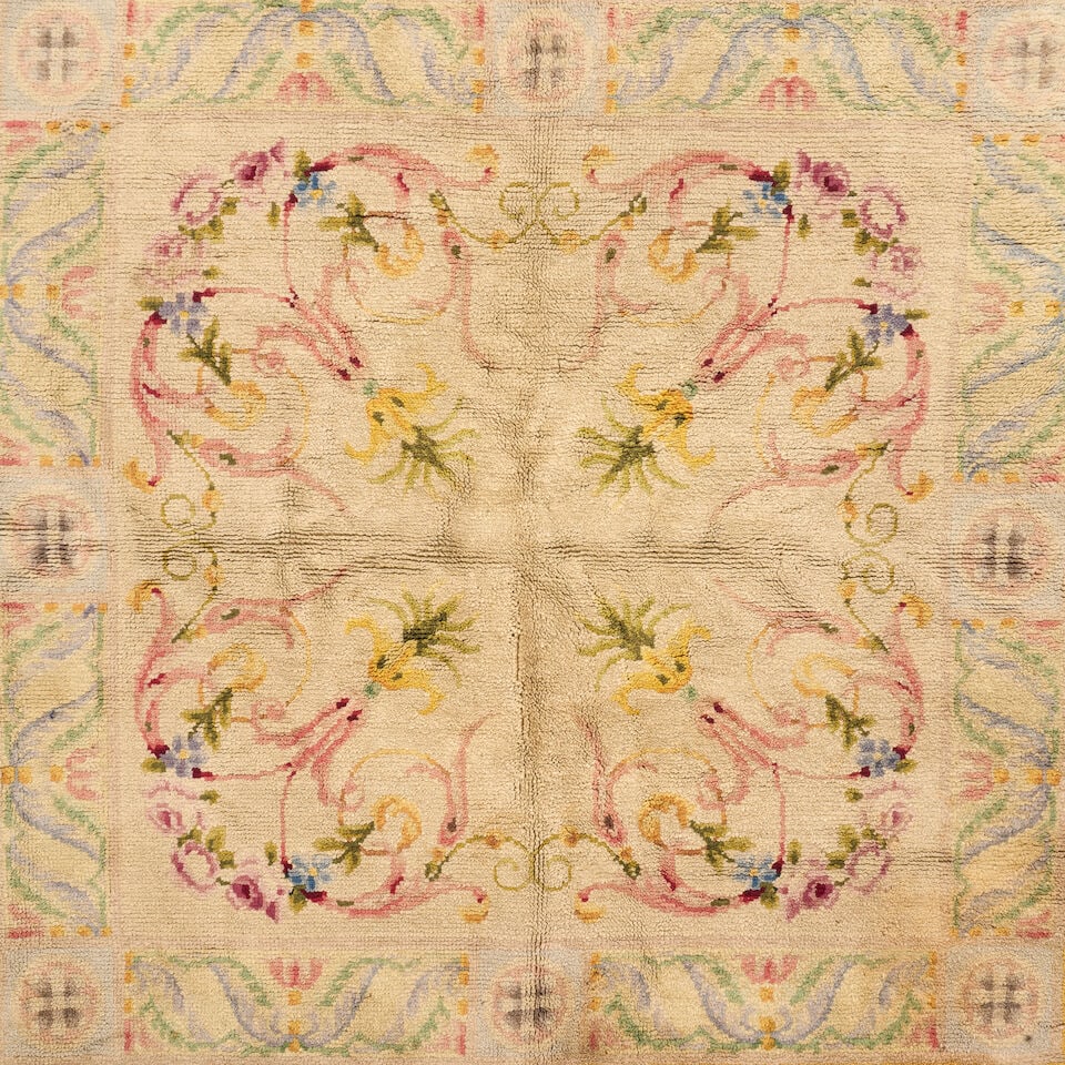 French Savonnerie Carpet France 6 ft. 5 in. x 6 ft. 8 in. - 3
