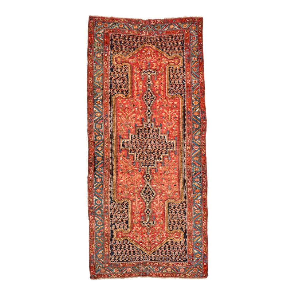 Malayer Gallery Carpet 6 ft. 5 in. x 15 ft.: Malayer Gallery Carpet c. first quarter 20th century **Saleroom Notice: Special Conditions on the sale of Iranian-origin material: Due to U.S. Federal trade regulations, Bonhams Skinner places certain