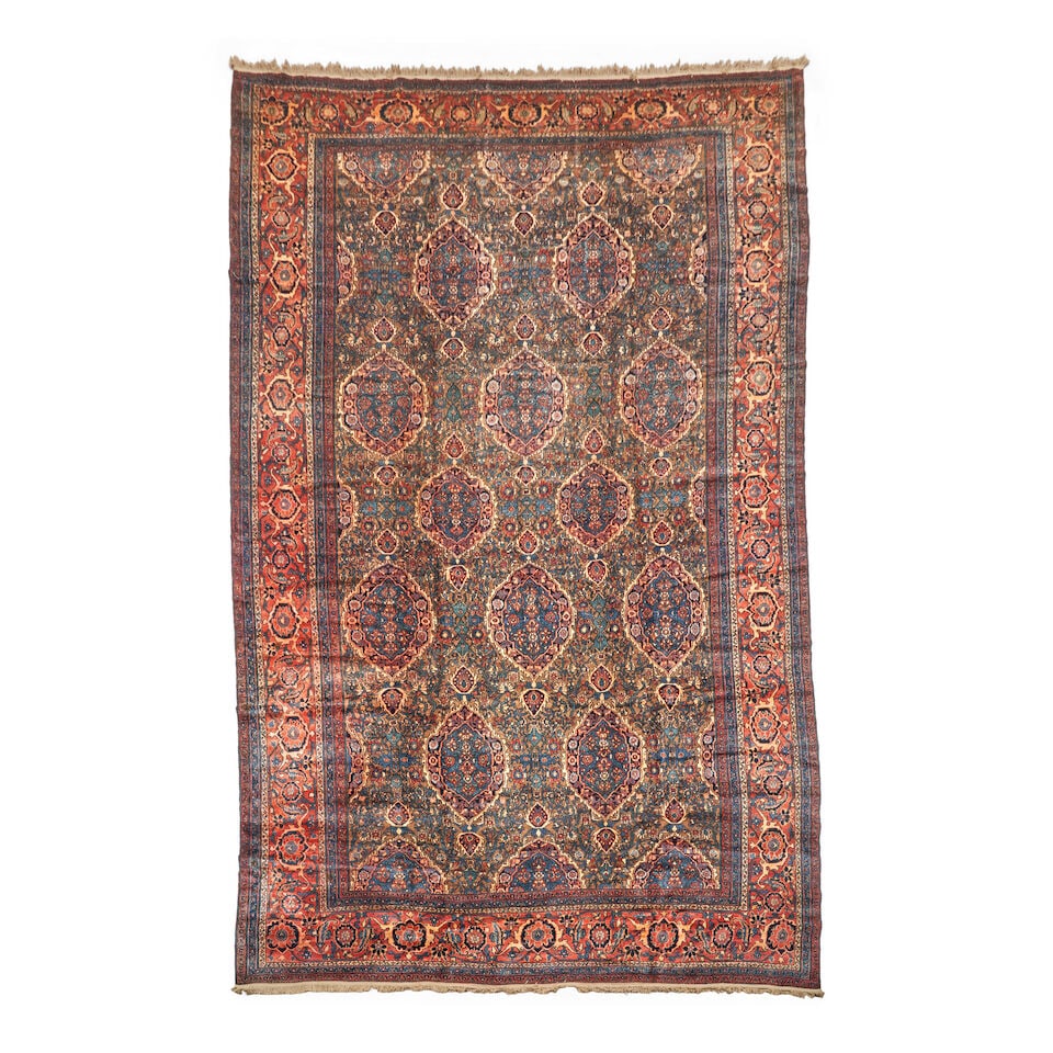 Bibikabad Carpet 12 ft. 7 in. x 21 ft.: Bibikabad Carpet c. first quarter 20th century, nice thick pile and very good condition. **Saleroom Notice: Special Conditions on the sale of Iranian-origin material: Due to U.S. Federal trade regulat