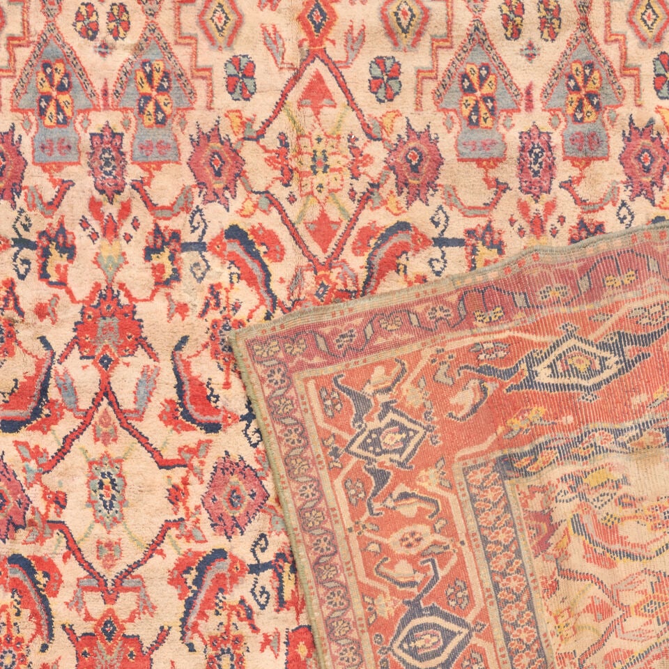 Room Size Cotton Agra Carpet India 8 ft. 9 in. x 10 ft. 8 in. - 2