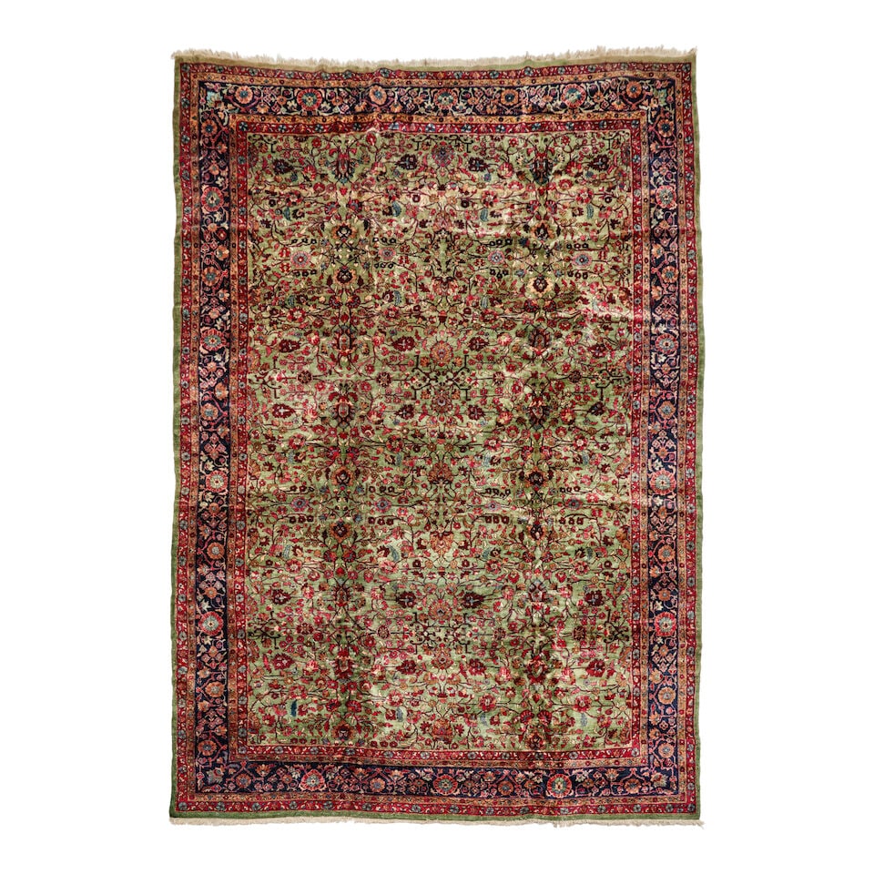 Sarouk Carpet 11 ft. x 16 ft.: Sarouk Carpet c. first quarter 20th century **Saleroom Notice: Special Conditions on the sale of Iranian-origin material: Due to U.S. Federal trade regulations, Bonhams Skinner places certain restrict