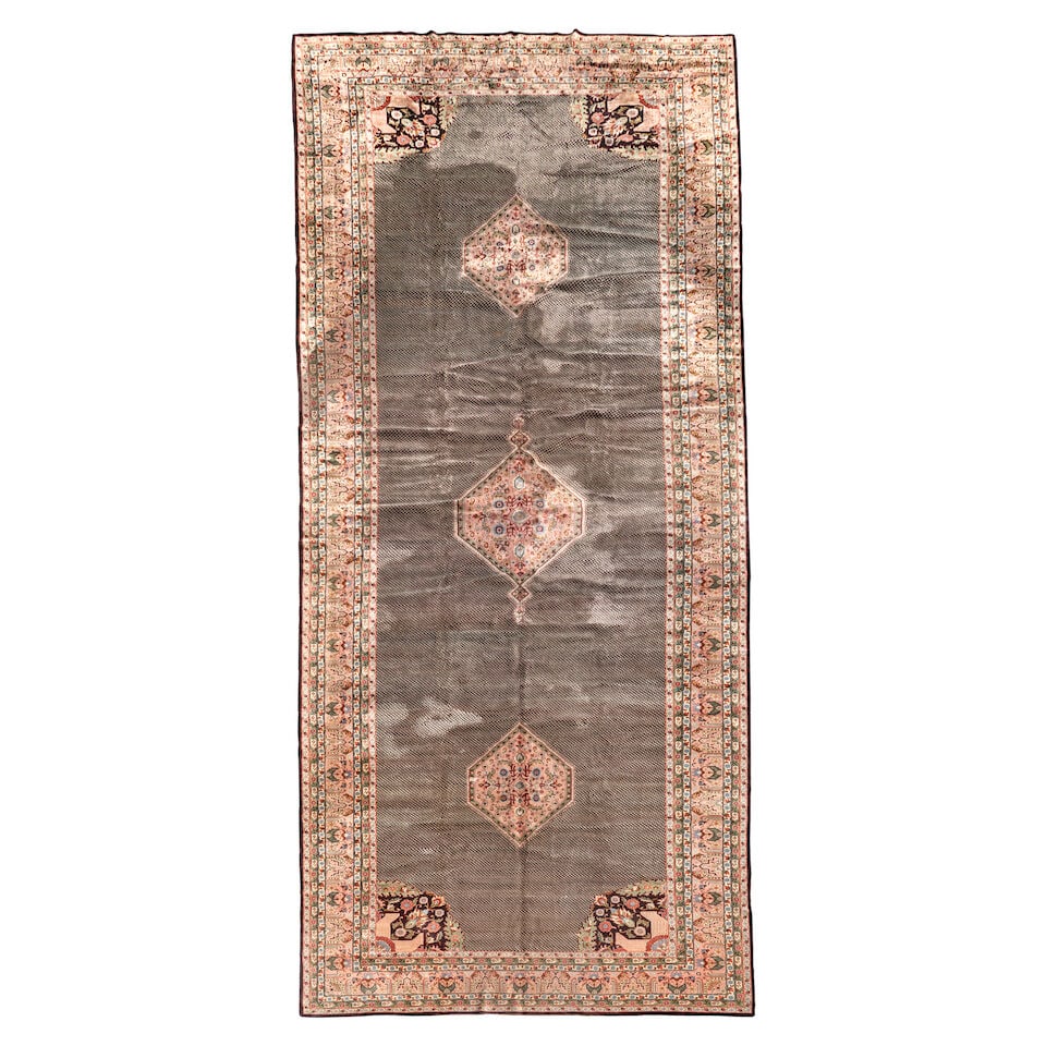 Large Agra Carpet India 13 ft. x 34 ft. 2 in.: Large Agra Carpet India c. 20th century 13 ft. x 34 ft. 2 in. For further information on this lot please visit Bonhams.com For further information about this lot please visit the lot listing
