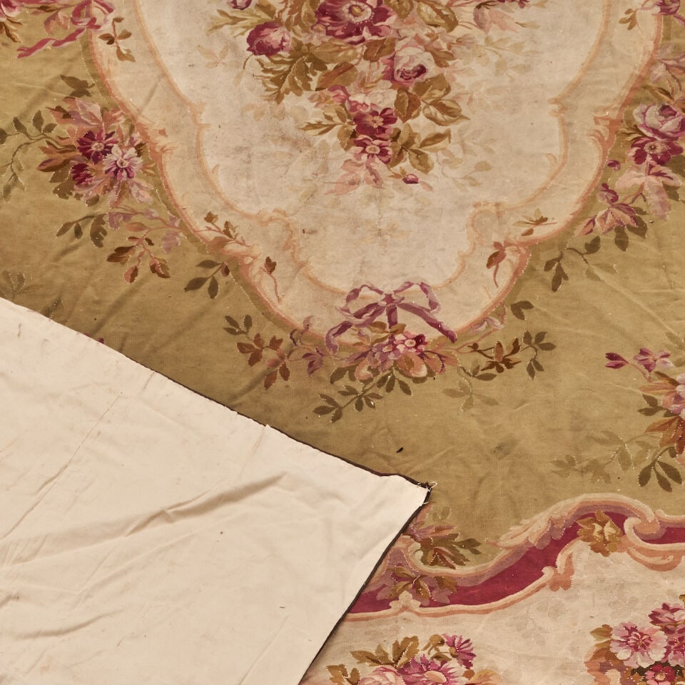 French Aubusson Carpet France 13 ft. 4 in x 17 ft. 2 in. - 2