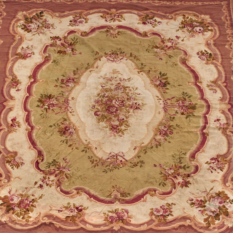 French Aubusson Carpet France 13 ft. 4 in x 17 ft. 2 in. - 3