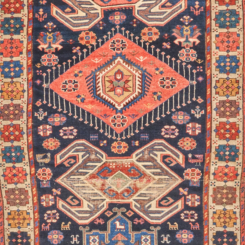 Lenkoran Kazak Rug Caucasus 3 ft. 8 in. x 9 ft. 4 in. - 3