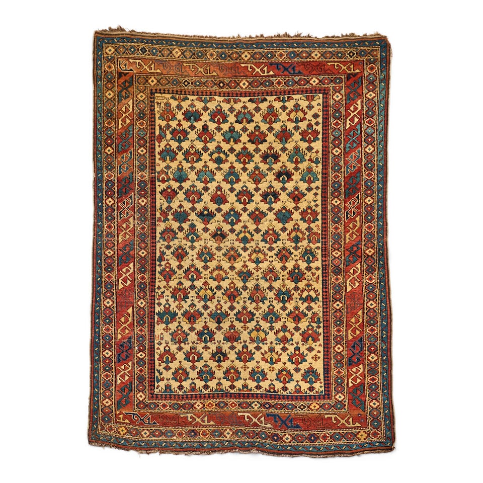 Kuba Rug Caucasus 3 ft. 9 in. x 5 ft. 4 in.: Kuba Rug Caucasus c. late 19th century 3 ft. 9 in. x 5 ft. 4 in. For further information on this lot please visit Bonhams.com For further information about this lot please