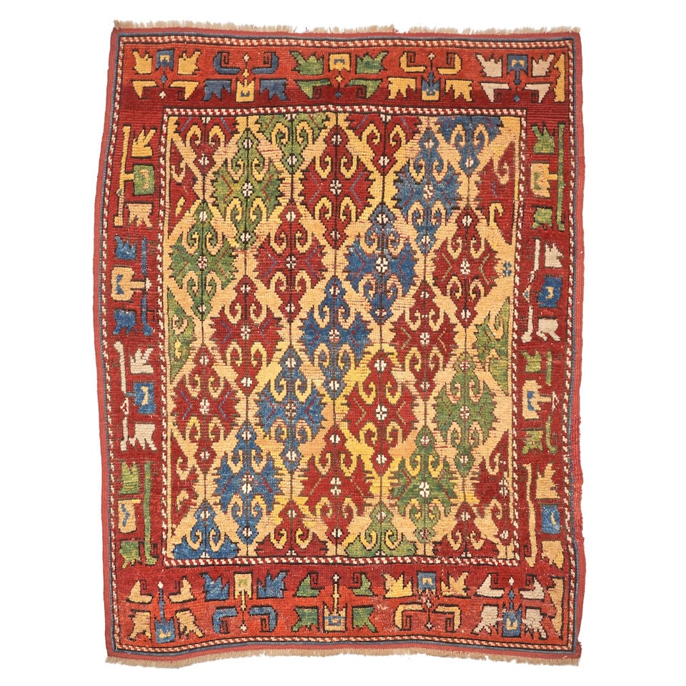 Central Anatolian Rug 3 ft. 11 in. x 5 ft.: Central Anatolian Rug c. third quarter 19th century 3 ft. 11 in. x 5 ft. For further information on this lot please visit Bonhams.com For further information about this lot please