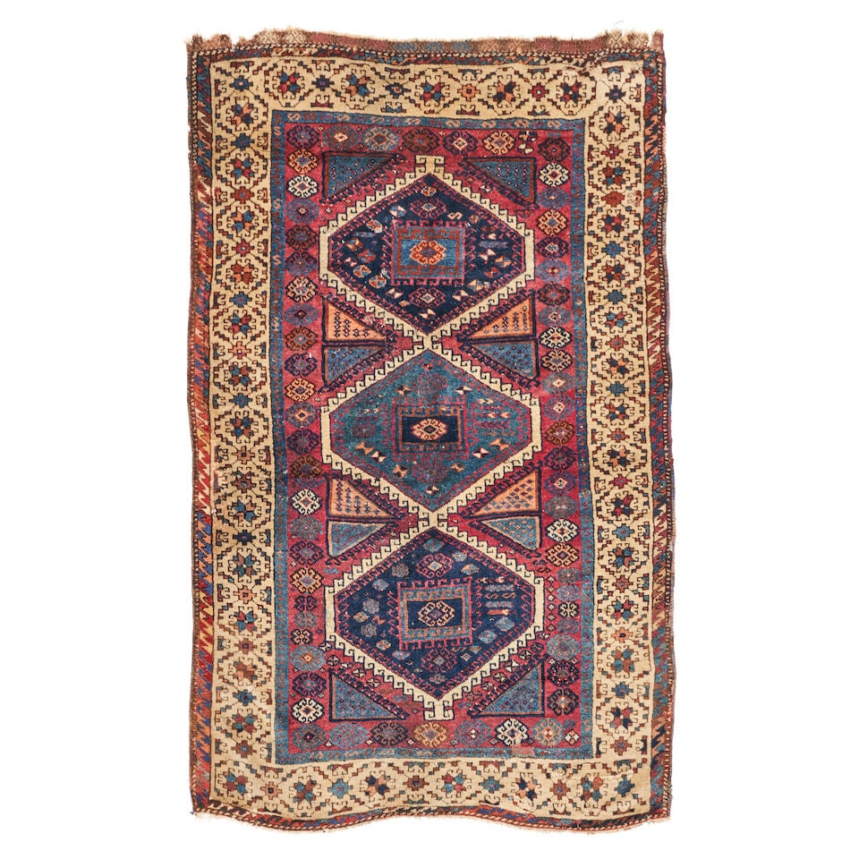 Southeast Anatolian Rug Anatolia 4 ft. 1 in. x 6 ft. 6 in.: Southeast Anatolian Rug Anatolia c. late 19th century, soft wool with areas of nice thick pile. 4 ft. 1 in. x 6 ft. 6 in. For further information on this lot please visit Bonhams.com For further infor