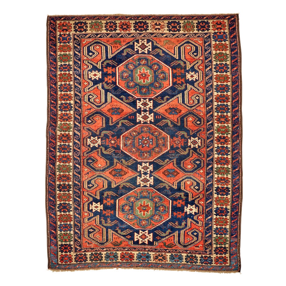 Derbend Rug Caucasus 4 ft. 3 in. x 5 ft. 6 in.: Derbend Rug Caucasus c. 1900 4 ft. 3 in. x 5 ft. 6 in. For further information on this lot please visit Bonhams.com For further information about this lot please