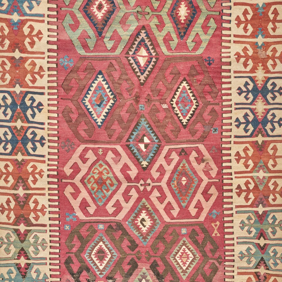 Small East Anatolian Kilim Anatolia 3 ft. 4 in. x 5 ft. 6 in. - 3