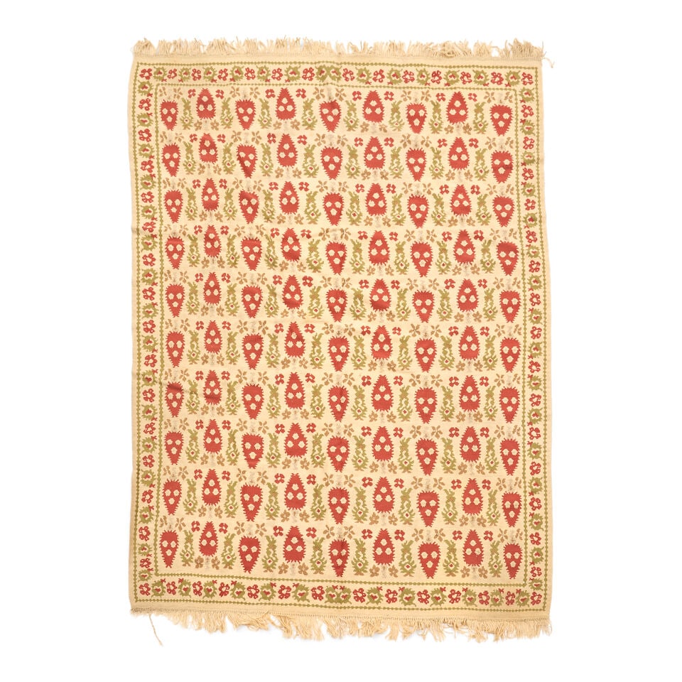 Portuguese Rug Portugal 6 ft. 7 in. x 9 ft. 6 in.: Portuguese Rug Portugal c. 20th century 6 ft. 7 in. x 9 ft. 6 in. For further information on this lot please visit Bonhams.com For further information about this lot please visit the lot listing
