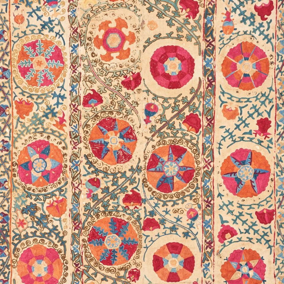 Uzbek Suzani Uzbekistan 3 ft. 8 in. x 5 ft. 10 in. - 3