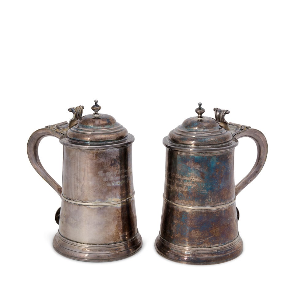 A Pair of Silver Tankards William Swan (1715-1774), Boston, Massachusetts, c. 1765 (1 of 1)