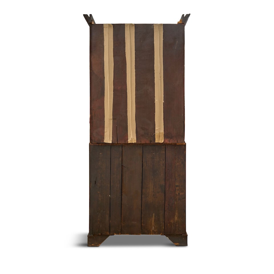 Chippendale Walnut and Oak Secretary Bookcase England, from a Virginia estate, c. 1750 - 10