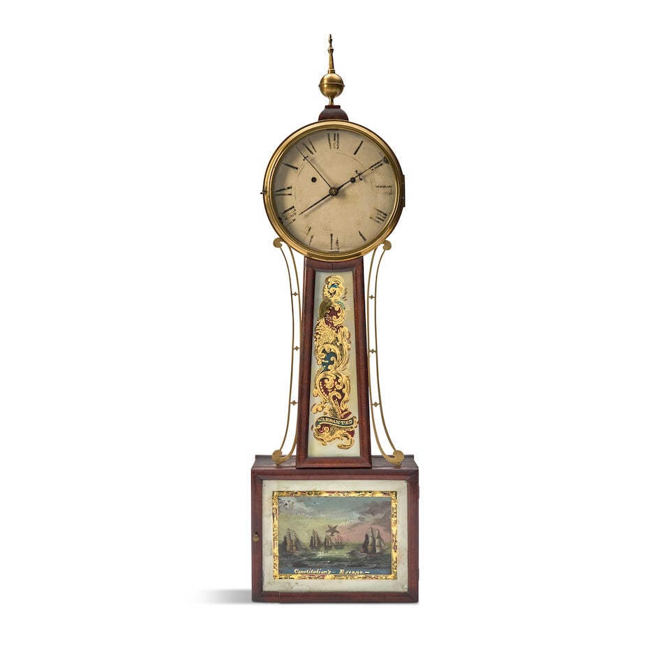 Concealed Bell Alarm Wall Clock Boston, Massachusetts, c. 1815 (1 of 5)