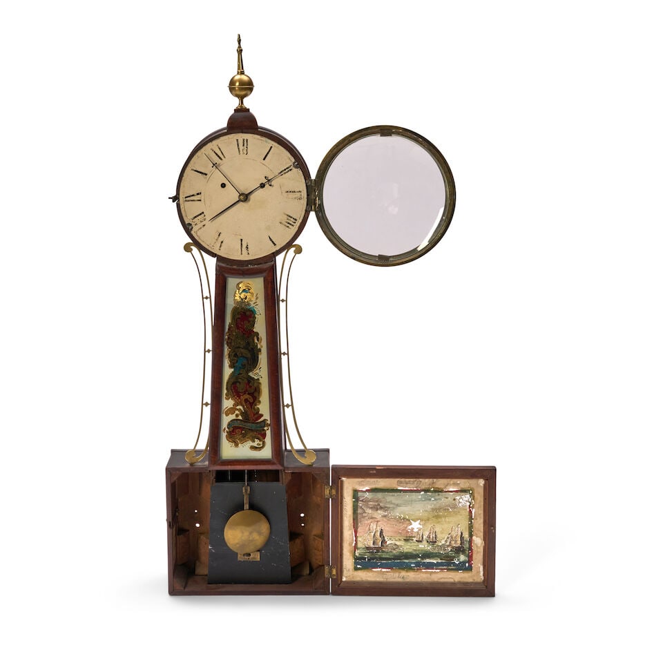 Concealed Bell Alarm Wall Clock Boston, Massachusetts, c. 1815 - 5