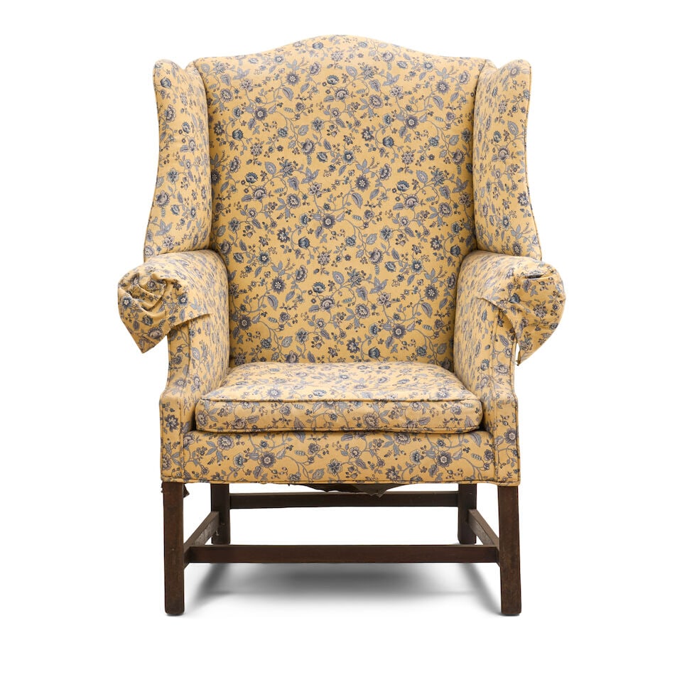 Chippendale Upholstered Hardwood Easy Chair New England, c. 1800 and later (1 of 2)