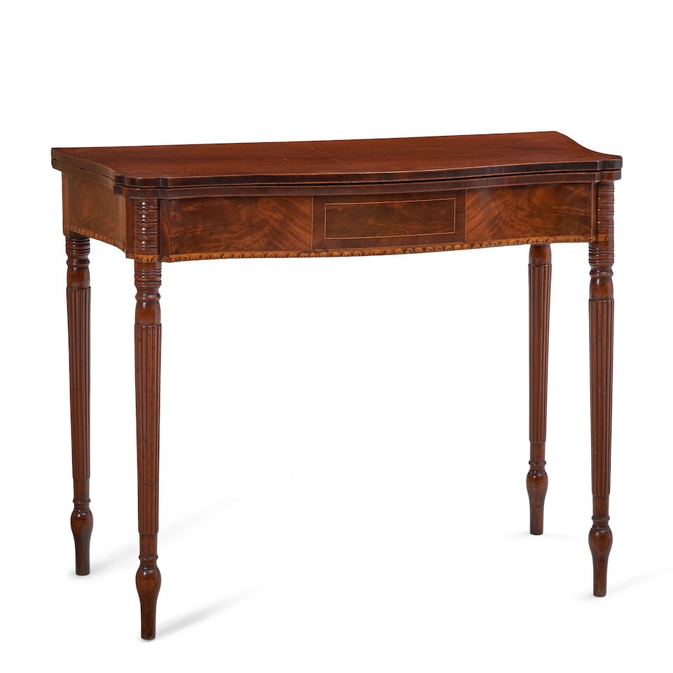 Federal Inlaid Mahogany Card Table in the Manner of John and Thomas Seymour, Boston, Massachuse... - 4
