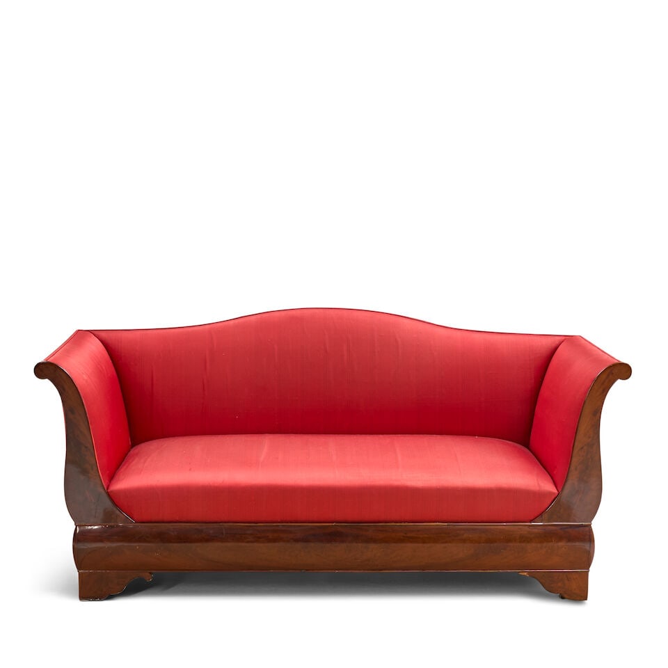 Late Classical Mahogany Veneer Upholstered Sofa New York, New York, c. 1830 (1 of 2)