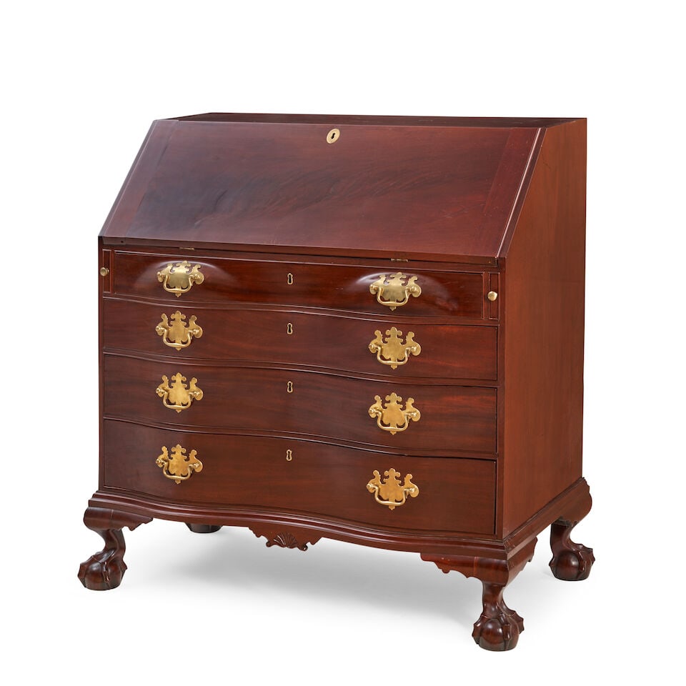 Chippendale Mahogany Reverse-serpentine Slant-lid Desk Boston, Massachusetts, c. 1780 - 5